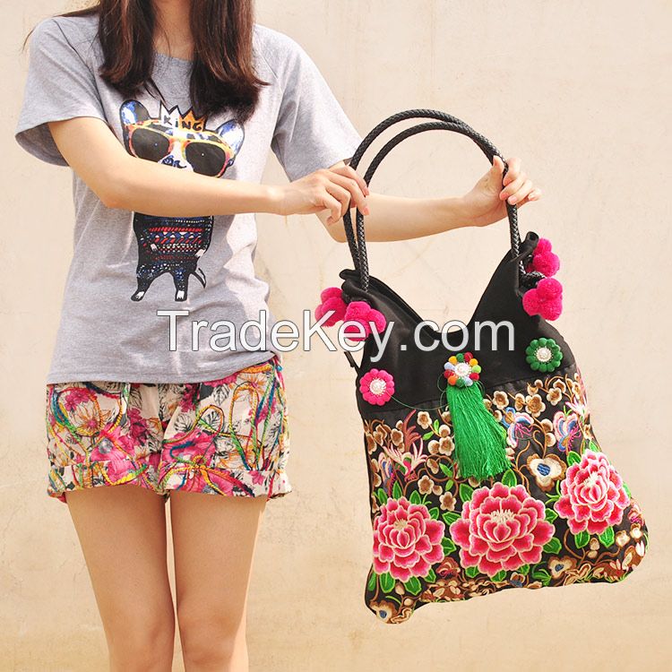 2014 fashion ethnic embroidery shoulder bag 