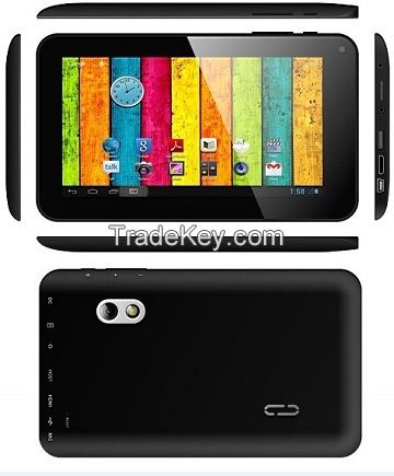 Android tablet PC, 7-inch, Allwinner A23 dual core 1.2GHz, dual camera with flashlight, cheap price