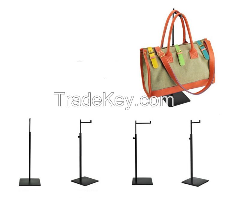 Adjustable Height Handbag Display Stand Stainless Steel Women Bag Display Rack Holder