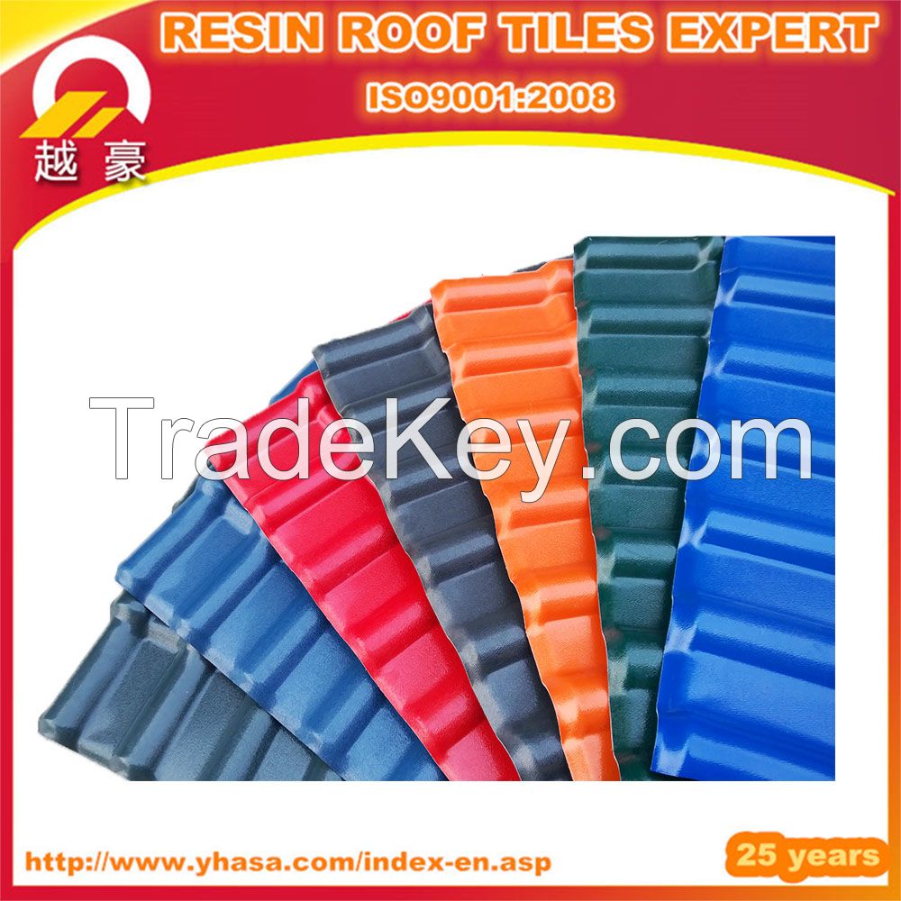 Plastic spanish asa synthetic roof tile