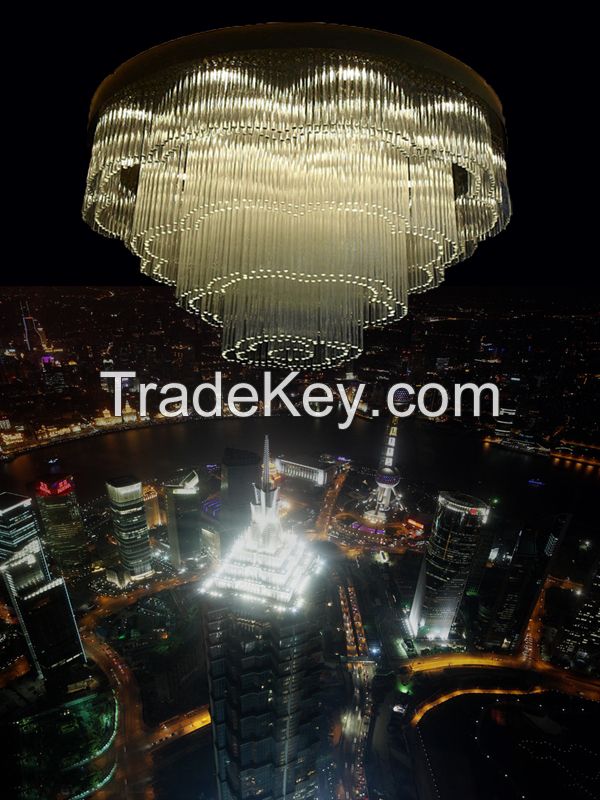 GKC0002 Width 1000mm Giking Lighting Good Quality Classical Big Ceiling Lamp Crystal Ceiling Lamps