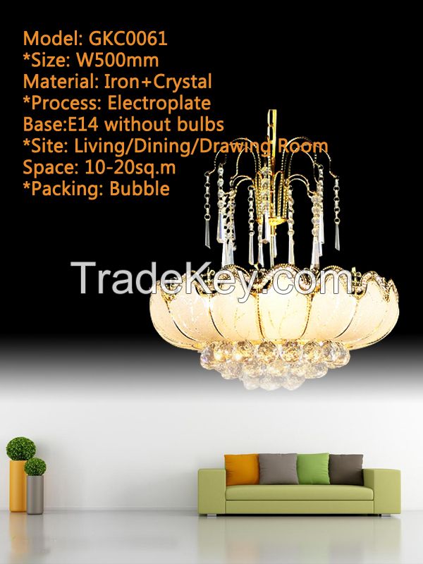 GKC0061 Width 500mm Giking Lighting Good Quality Crystal Chandelier Lamps