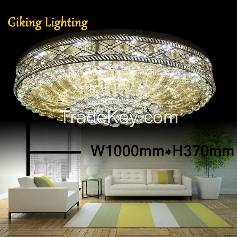 GKC0005 Width 1000mm H370mm Giking Lighting Good Quality Classical Big Ceiling Lamp Crystal Ceiling Lamps
