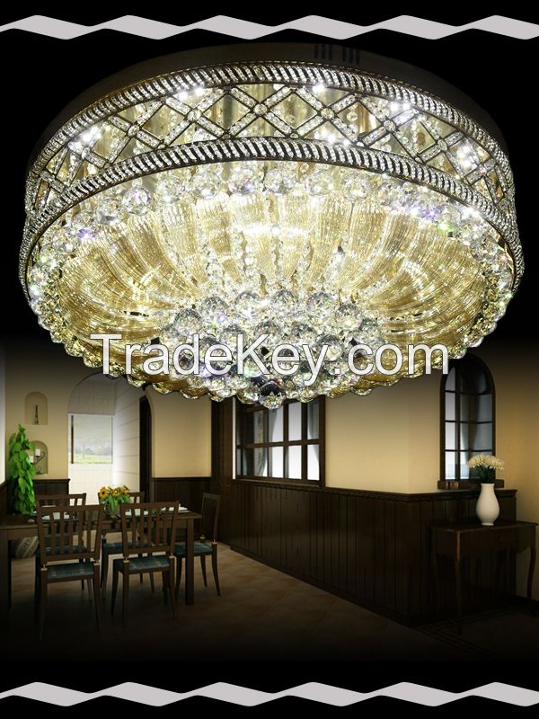 GKC0005 Width 1000mm H370mm Giking Lighting Good Quality Classical Big Ceiling Lamp Crystal Ceiling Lamps