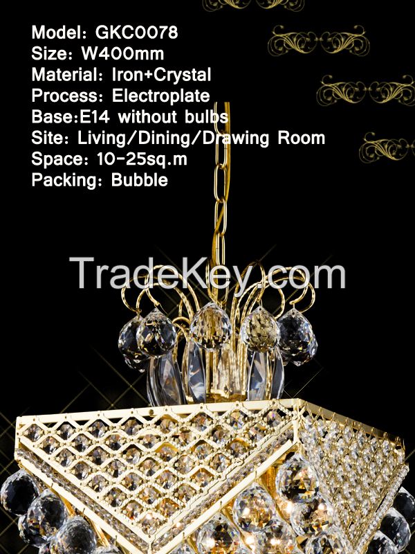 GKC0078 Width400mm Giking Lighting Good Quality Chandelier 2years Guarantee