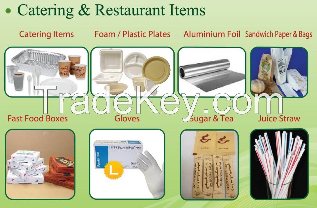 Disposable Products ( cups - plates - aluminium foil - food packaging - spoons - knifes - forks )