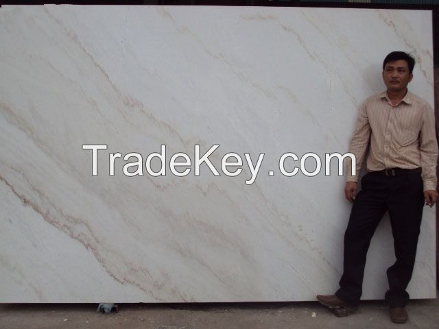 Milky White Marble with Vein