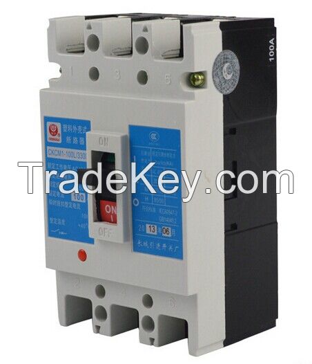 Changshu molded case type low voltage circuit breaker CKCM1L - 100 - m / 100 residual current circuit breaker