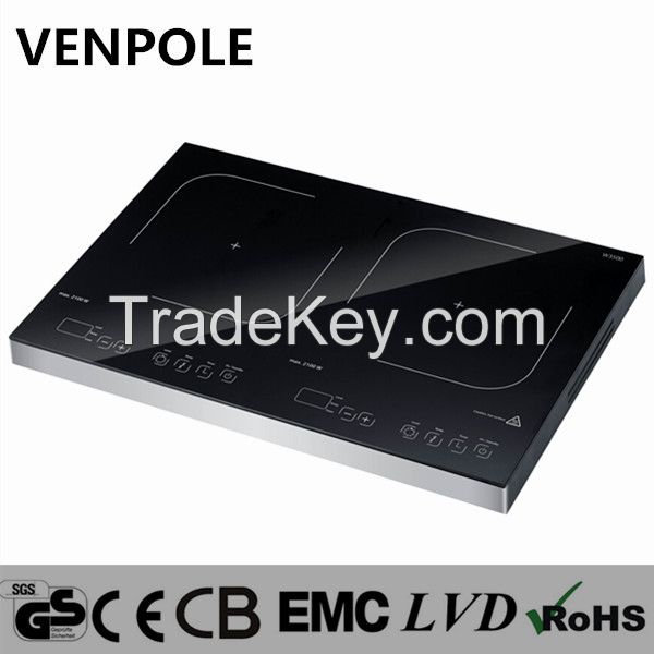 Venpole portable induction hob with 2 burners 3500W