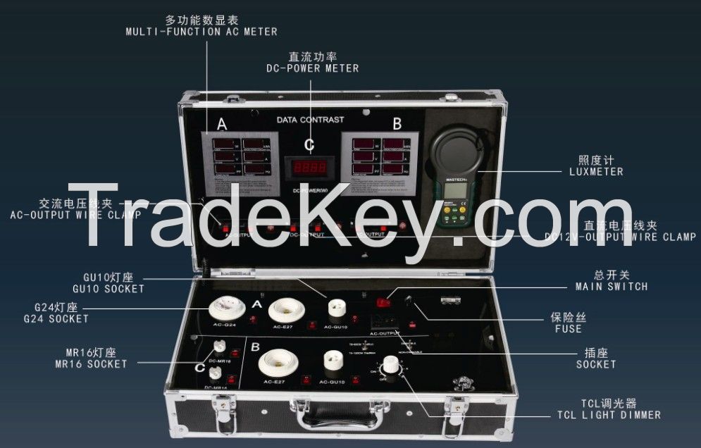 led bulb tube spot light test demo aluminum case