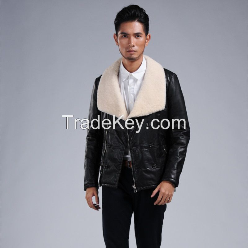 leather coats and garments, lamb wool