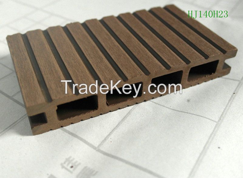 140*23mm Outdoor Wood Plastic Composite decking flooring