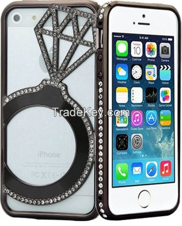 Shengo Luxury CZ Diamond Metal Bumper Case for Smart phones