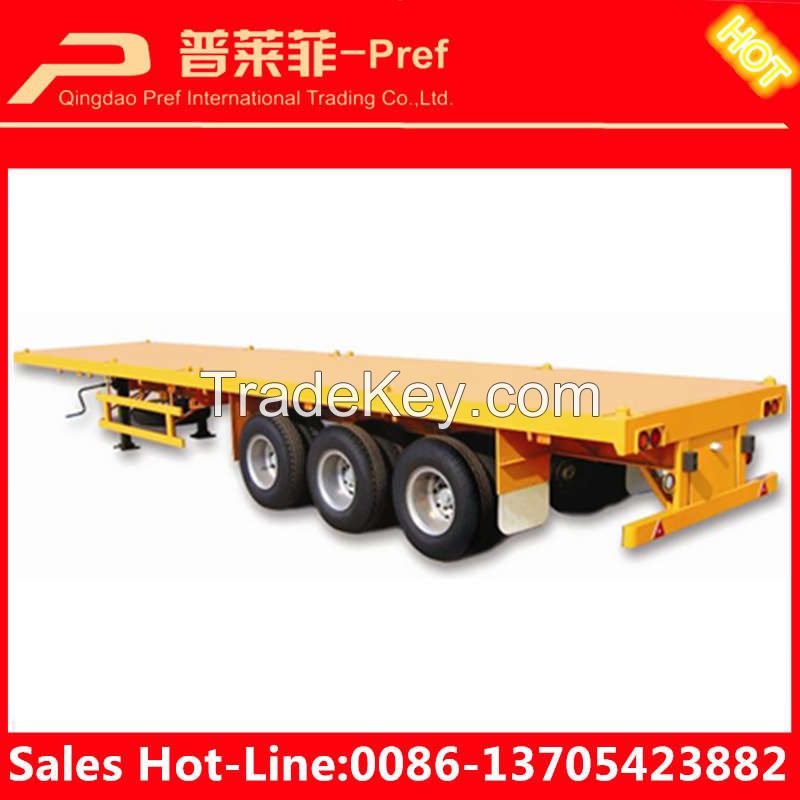 Best sale 40ft Tri-axle flatbed trailer
