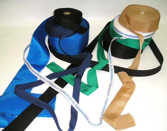 Webbings (tapes/ribbons) for bags and thermal boxes