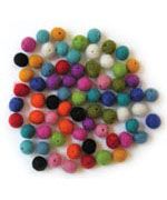 Felt balls and beads