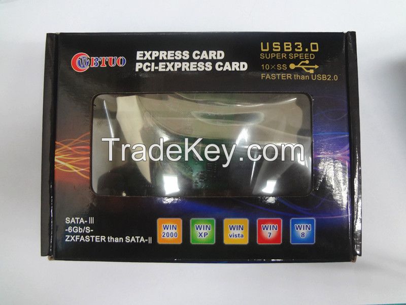 PCIE to 3port usb3.0 with RJ45 female 10GB lan ethetnet converter card