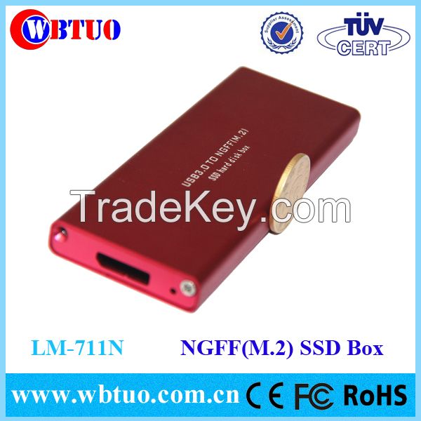 WBTUO portable Aluminium NGFF(m.2) SSD enclosure case