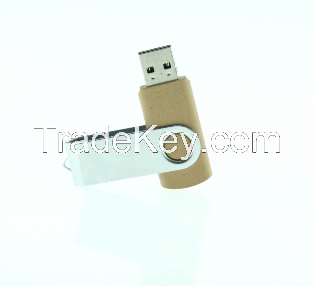 Eco friendly wooden swivel twist USB flash drive USB