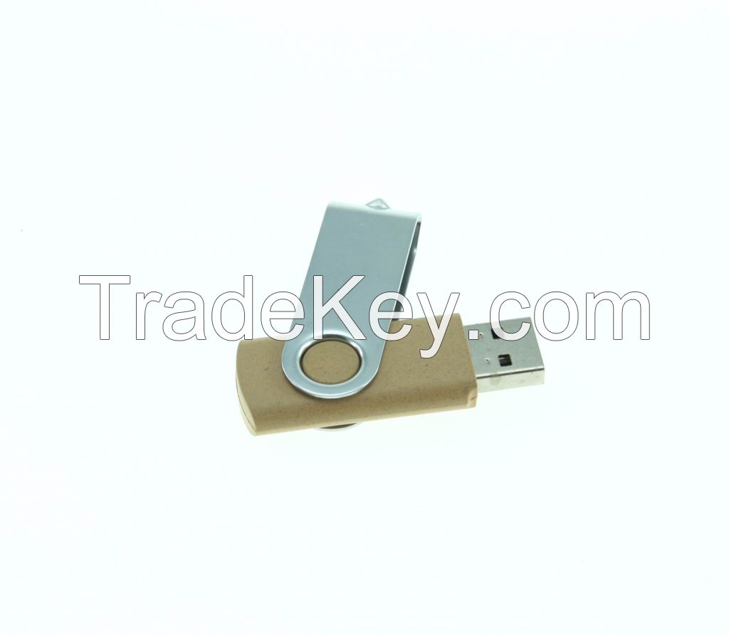 Eco friendly wooden swivel twist USB flash drive USB