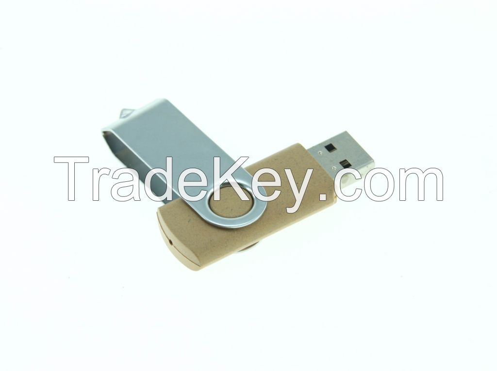 Eco friendly wooden swivel twist USB flash drive USB