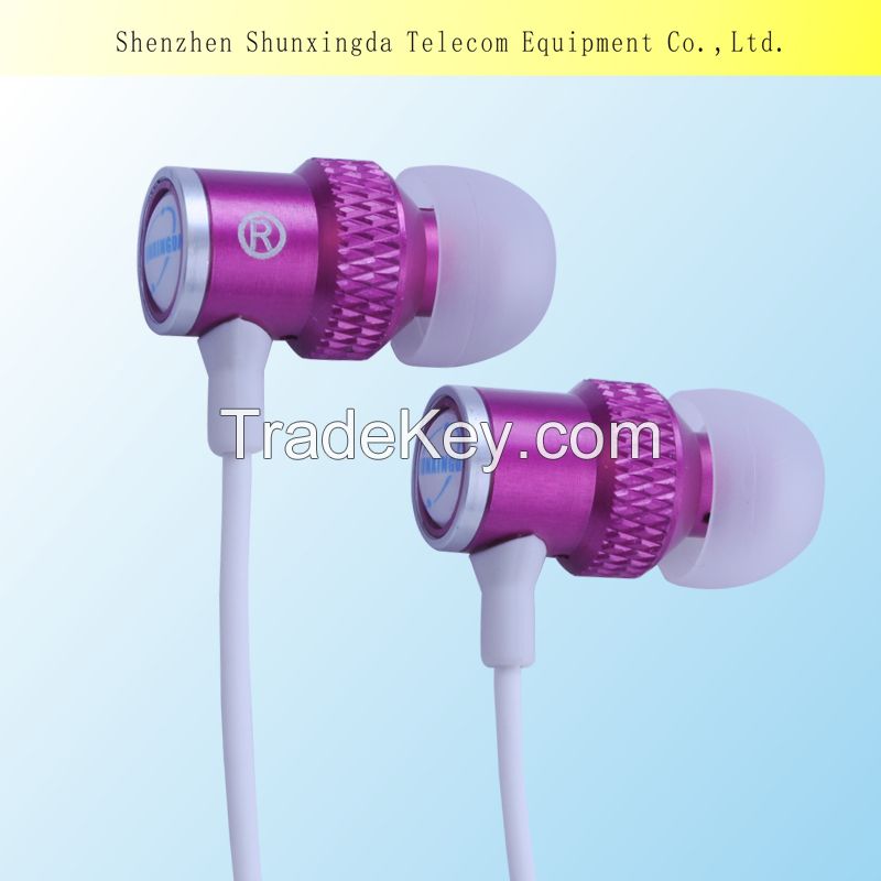 Popular bosingly sport earphone with Mic control talk for in-ear Noise cancelling earphone 3.5mm earphone