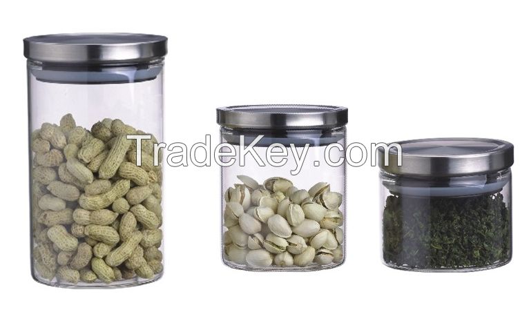 Air-tight glass food storage jar (canister) JMHI003A