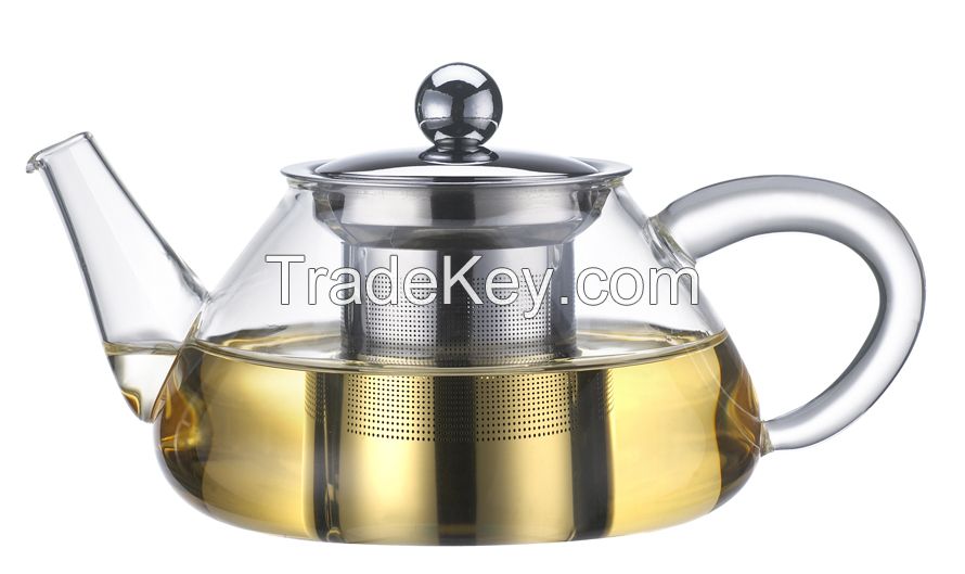 Heat resisting glass teapot coffee maker JMHF161B