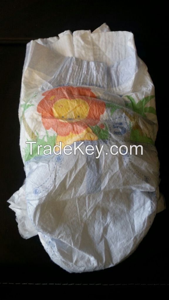 High absorption soft baby diapers in bales