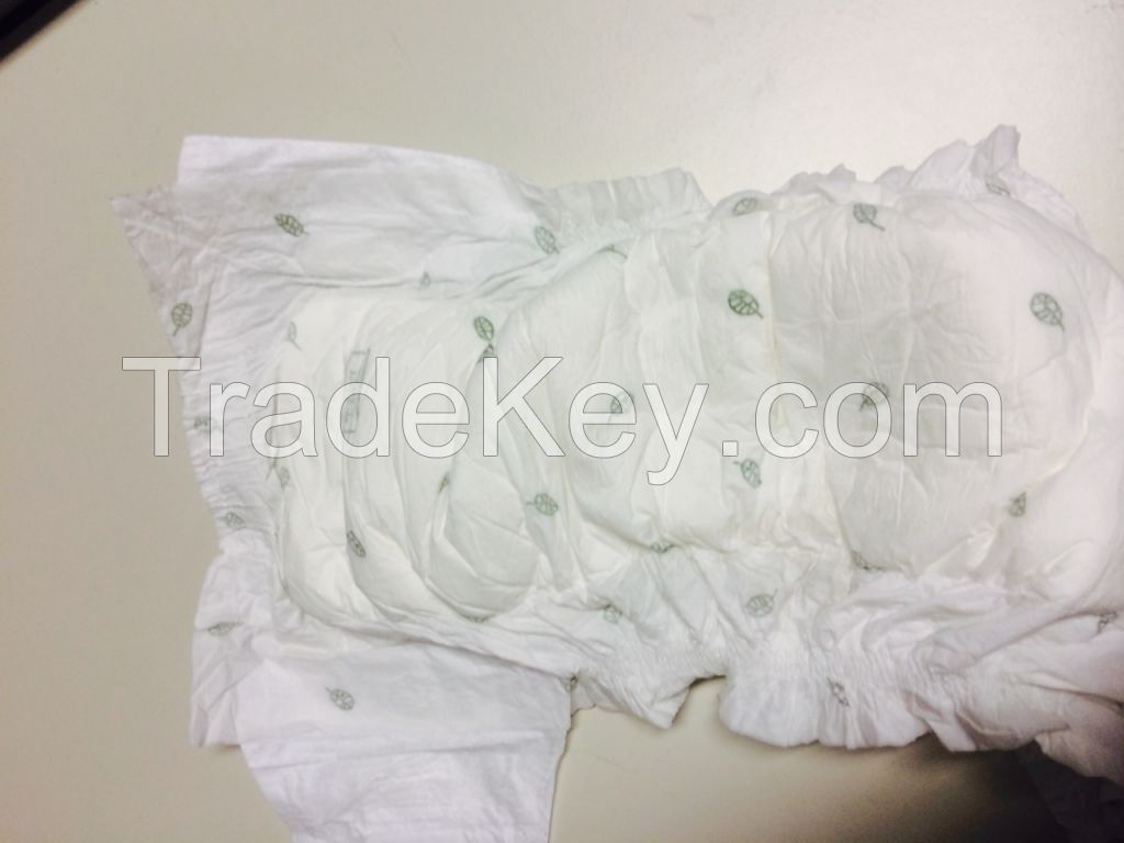 High absorption soft baby diapers in bales