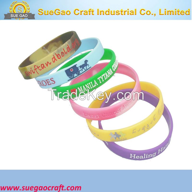 Customize Logo Silicone Wristband,promotion Wristband,glow in the dark wristband