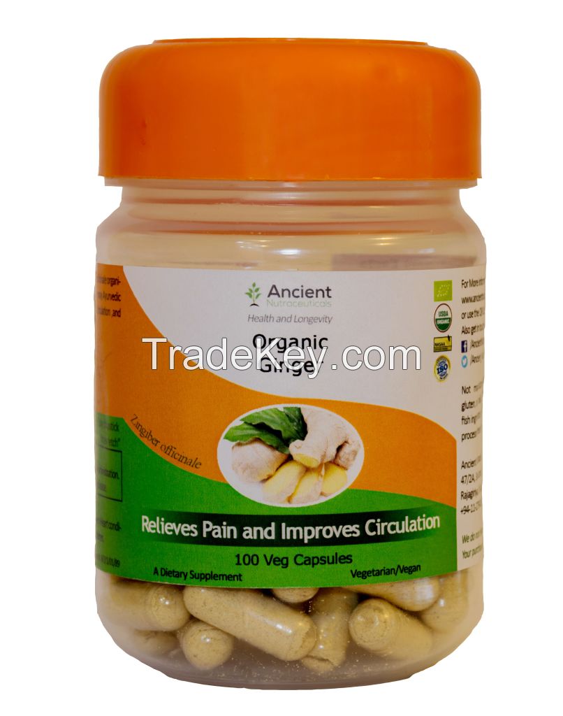 Organic Ginger Capsules - 600mg