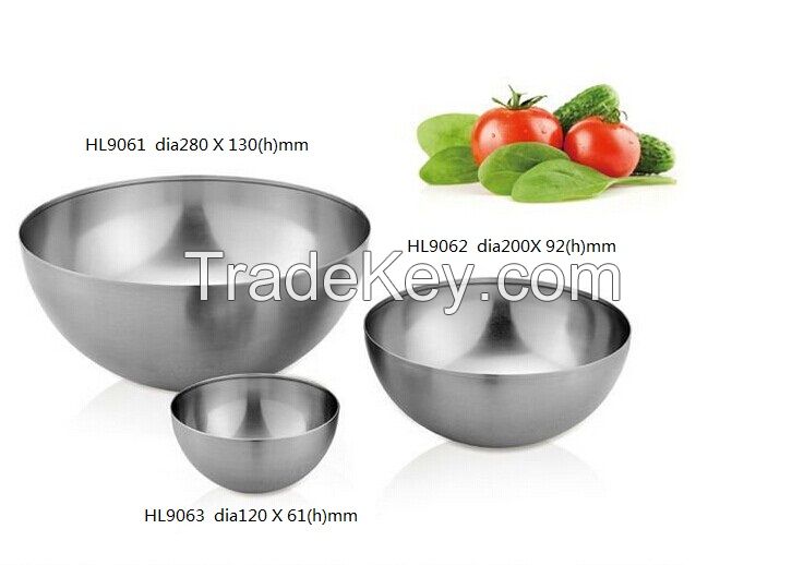 Stainless Steel Salad bowls set with FDA certificate