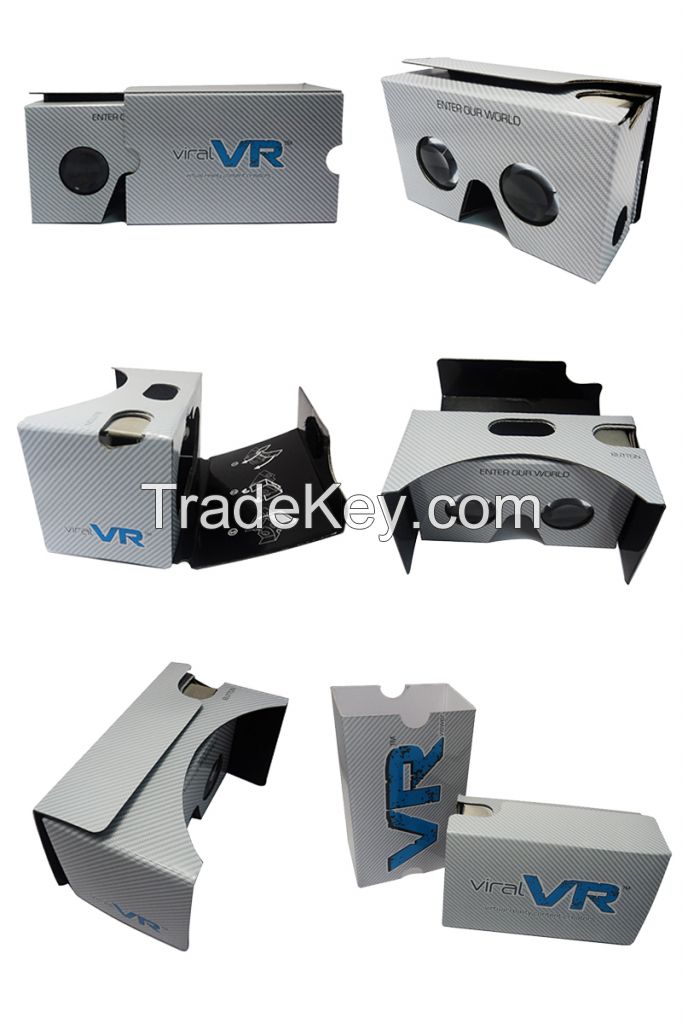 Custom brand Google Cardboard VR 2.0 Virtual Reality Headset 