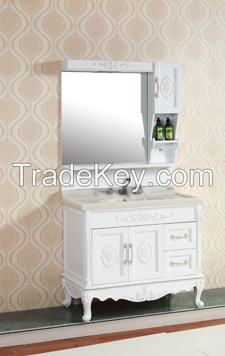 PVC material mirror cabinet bathroom vanities 