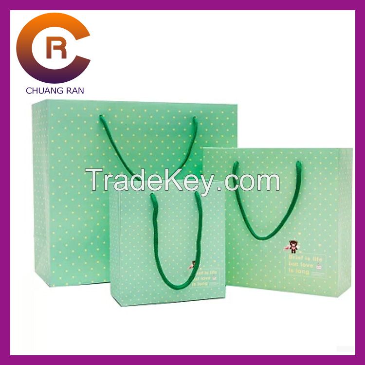 Factory made custom paper shopping bag