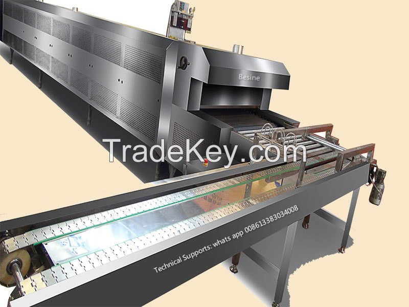 stainless steel tunnel oven bakery line 