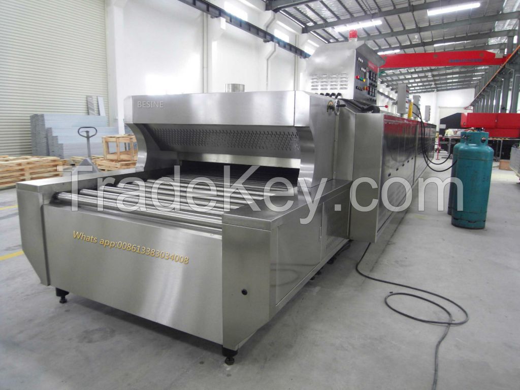 stainless steel tunnel oven bakery line 