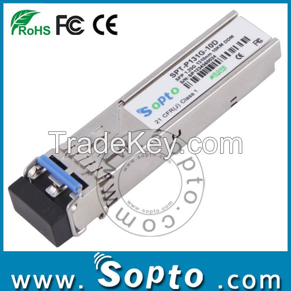 Wholesale Gigbit 1.25G 1000base 10km Brand New 1000base-lx sfp 1310nm Fiber Optical Transceiver Module 