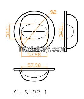 cob Glass LED lens for 10W 20W 30W led street light (KL-SL92) 