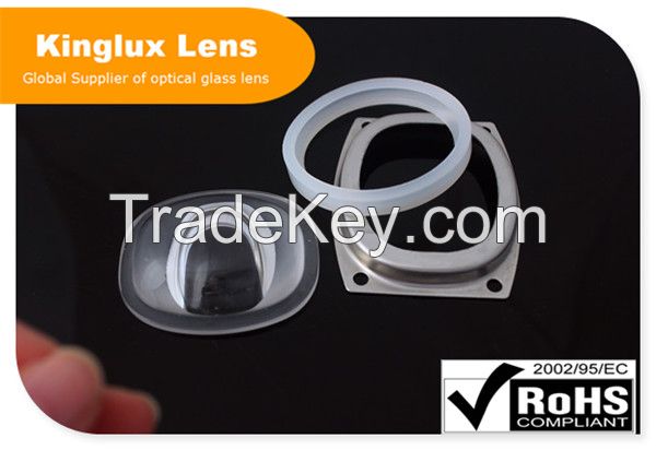 Glass LED lens for 10W 20W 30W led street light (KL-SL66-55) 