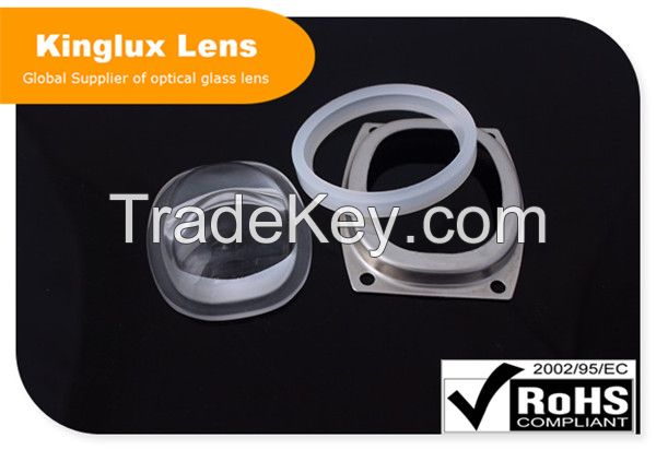 Glass LED lens for 10W 20W 30W led street light (KL-SL66-55) 