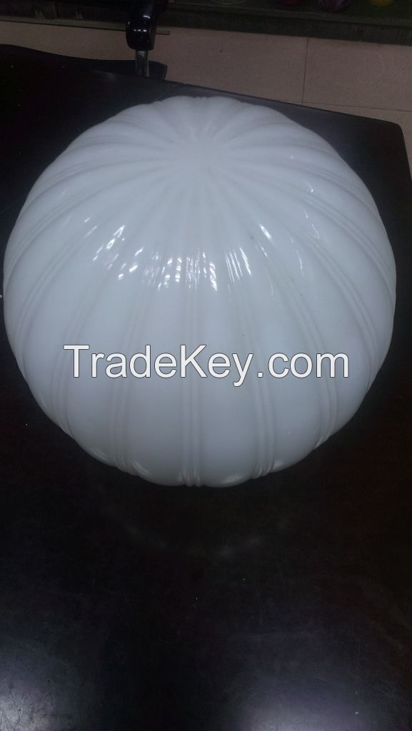 Diameter 12 inch pumpkin lantern opal milk handmade glass cover