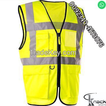 High Visibility Safety Vest Printed Jacket Night Security Reflective Waistcoat