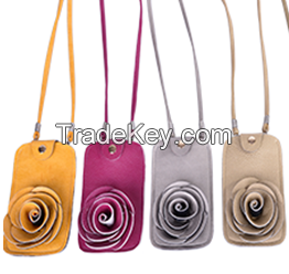 2015 PU flower lady hand bag