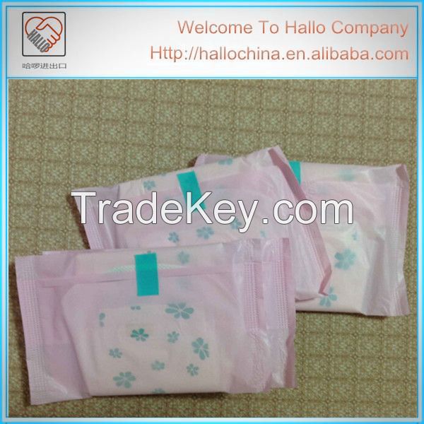 Soft breathable ultra thin lady hygiene pad