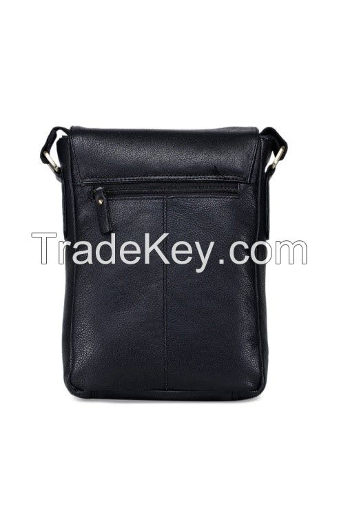 POUCH BAG GENUINE LEATHER BLACK COLOUR