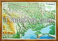 Map with panorama effect Ukraine