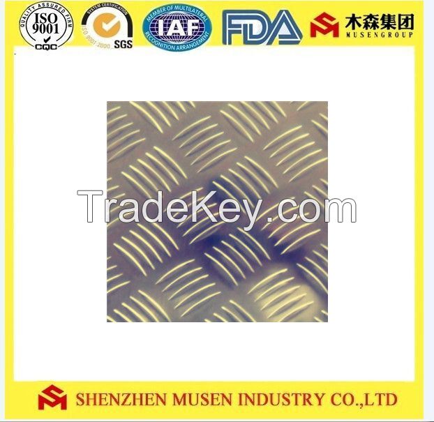 Factory Price of 5 Bars/Diamond Aluminium Checkered Plate for Stairs, Refrigerator, Flooring, Gutter, Vehicle