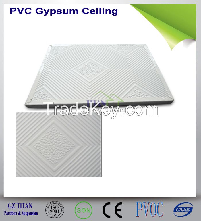 PVC Laminated Gypsum False Ceiling Price 60x60cm
